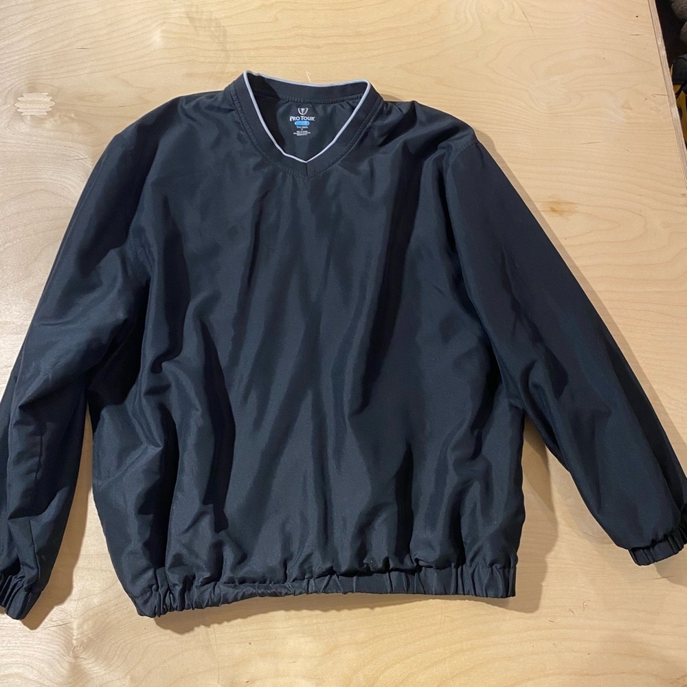 Pro Tour Cool Play Men's Black V-Neck Pullover Tall Man LT (MK)